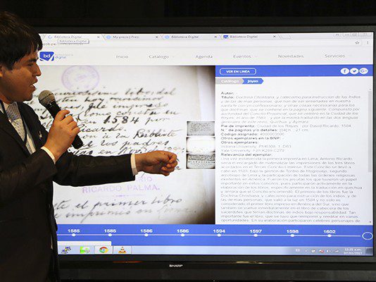 Biblioteca Digital permitirá acceso a más de 1’300,000 páginas de la historia del Perú